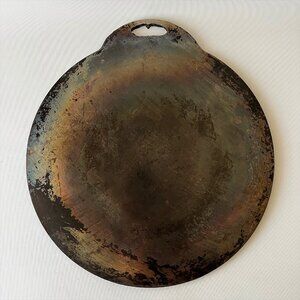 Heavy Steel Griddle Plate Thick Flat Top Pan Pizza Crepe Tortilla Roti Dosa 12"